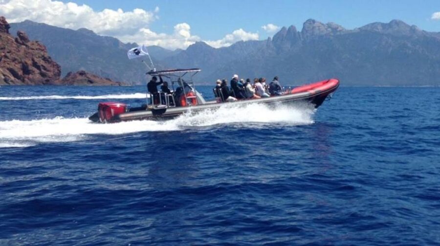 Ajaccio/Porticcio: Scandola & Piana Semi-Rigid Boat Day Trip - A swim at Capo Rosso
