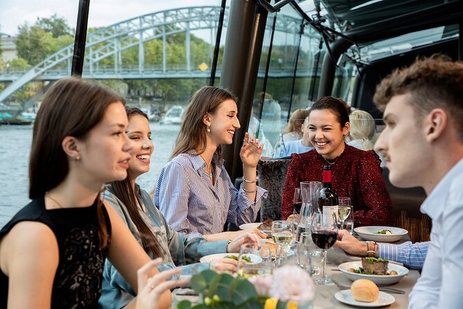 Bateaux Parisiens Seine River Gourmet Lunch & Sightseeing Cruise - Turning near the National Library and returning to the Eiffel Tower