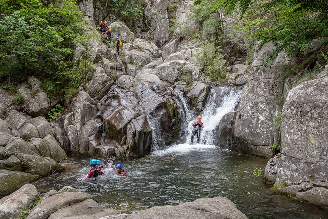 Canyoning Haute Besorgues in Ardeche - half day - The 8-meter slide and the clear pools