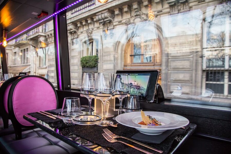 Champs Elysées Bus Toqué Lunch w/ a Glass of Champagne - Who will enjoy Bus Toqué most