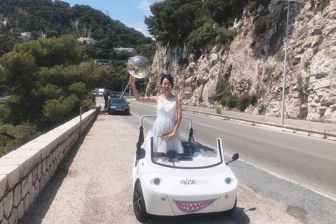 French Riviera Famous Cities Scoot Coupe Tour from Nice - A summer swim can change the pace
