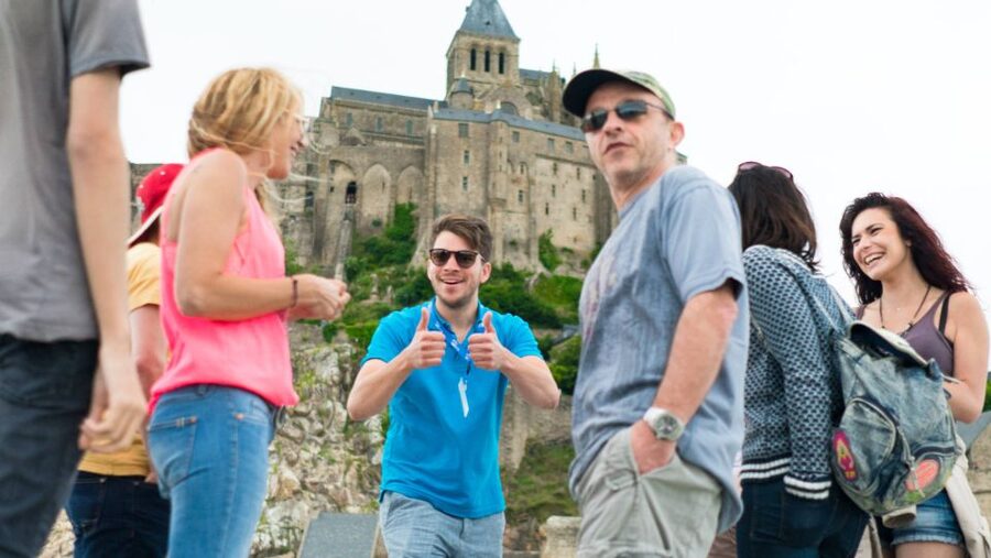 From Paris: Small-Group Mont St Michel Tour & Cider Tasting - Entering the abbey at the summit