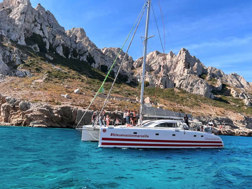 Marseille: Calanques Catamaran Cruise, Picnic, & Swimming - Food and drinks on board