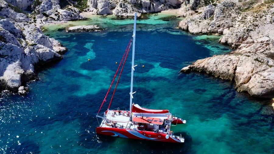 Marseille : Calanques Catamaran Cruise with Lunch & Wine - Sormiou’s cliffs and a slower hour