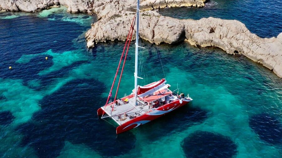 Marseille : Calanques Catamaran Cruise with Lunch & Wine - The secret stop and Sugiton