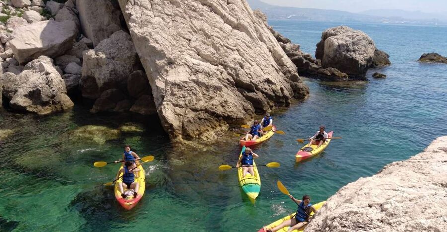 Marseille: Côte Bleue Calanques Half-Day Kayak Tour - Establon and Aragnols: the scenic heart of the route