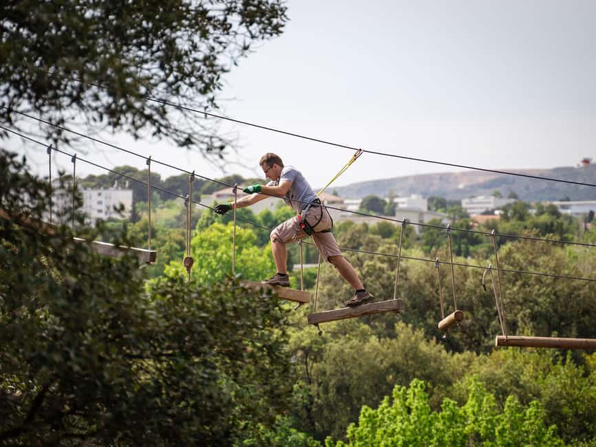 Marseille: Ecopark Adventures Treetop Adventure - The 400-meter zip-line challenge