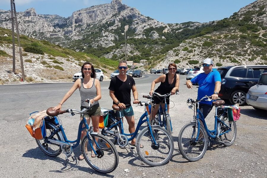 Marseille: Full-Day Guided E-Bike Coast & Calanques Tour - Notre Dame de la Garde brings Marseille into view