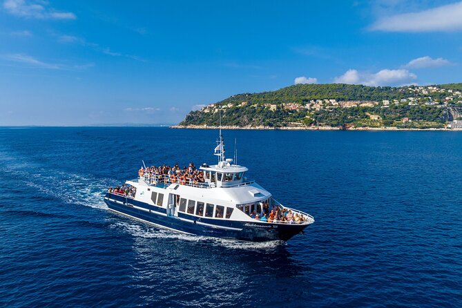Mediterranean Coastal Sightseeing Cruise from Nice - Leaving Port of Nice and passing the Promenade des Anglais