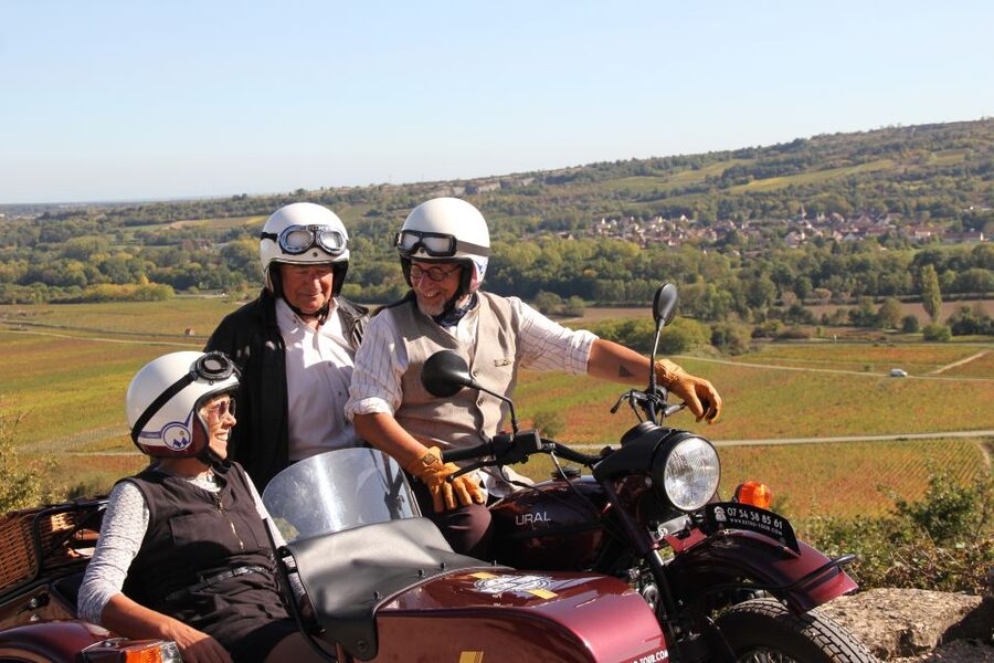 Meursault: Tour of the Vineyards on Motorbike with Sidecar - Climbing Saint Christophe hill for the big view