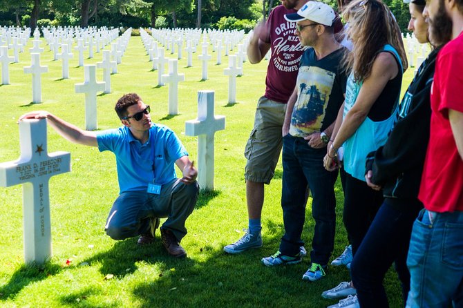 Normandy D-Day Small-Group Day Trip with Omaha Beach, Cemetery & Cider Tasting - German guns at Longues-sur-Mer