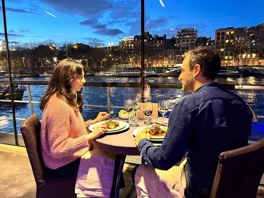 Paris: 3-Course-Dinner Cruise with Wine on the Seine River - Starting beside the Eiffel Tower
