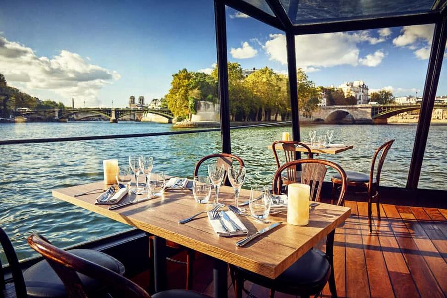 Paris: 3-Course Lunch Cruise on the River Seine - The first course: salmon, leek, and lemon