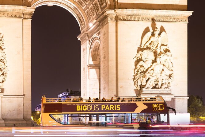 Paris Big Bus Open Top Panoramic Night Tour - Paris after dark, seen from the Champs-Élysées