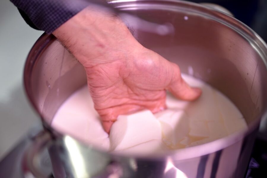 Paris: Butter and Cheesemaking Workshop - The instructors make the class work