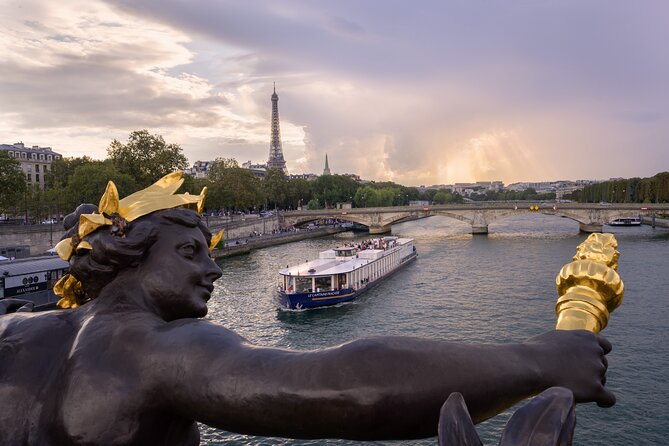 Paris Capitaine Fracasse 3 Course Seine River Dinner Cruise - Tables, windows, music, and the upper deck