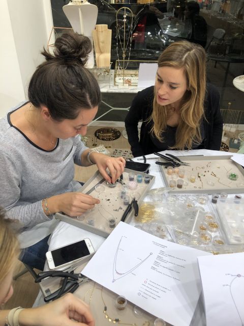 Paris: Create Your Own DIY Jewelry Souvenir Workshop - Choosing materials at the Oscar Bijoux boutique