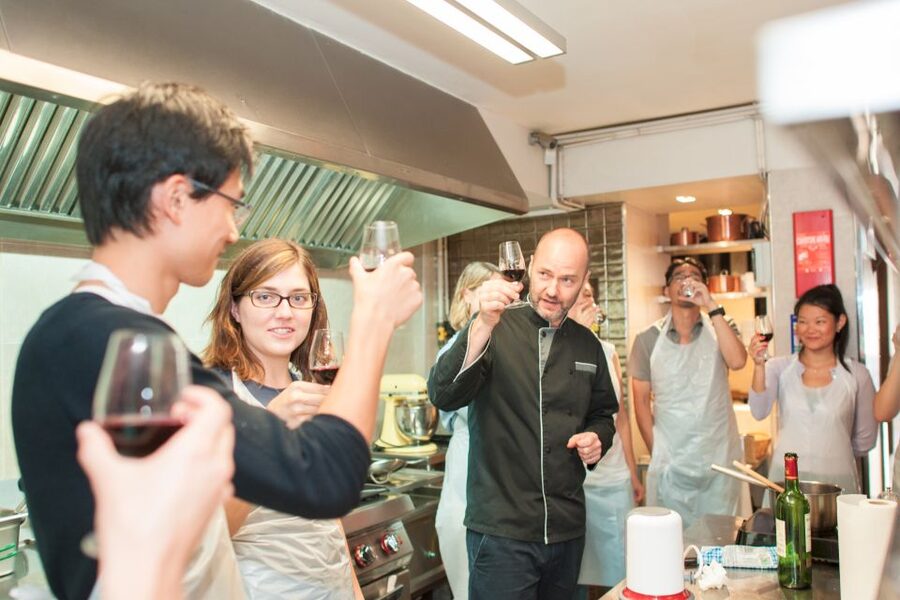 Paris: Full-Day Cooking Class with 3-Course Lunch - A three-course lunch with wine and cheese
