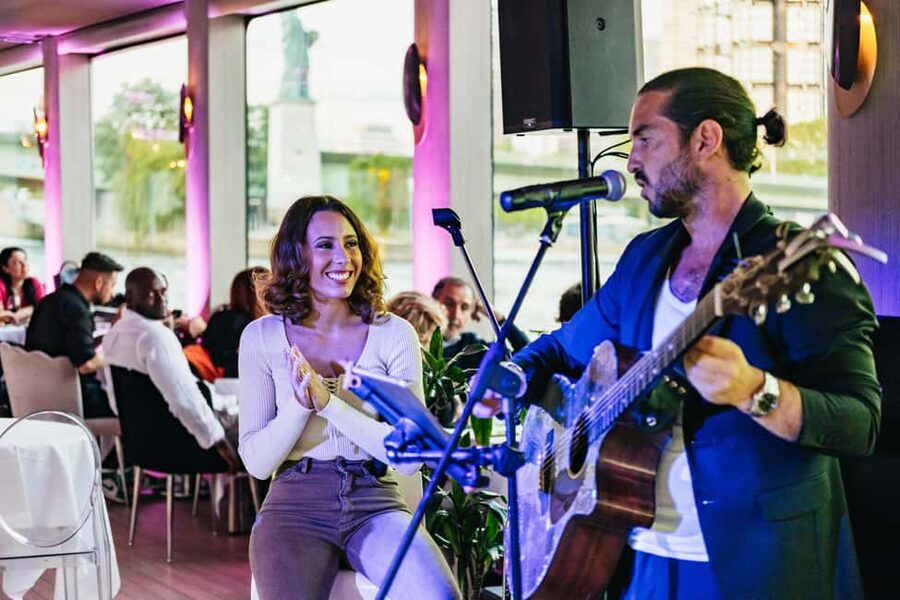 Paris: Gourmet Dinner Cruise on Seine River with Live Music - Upper deck views versus a window table