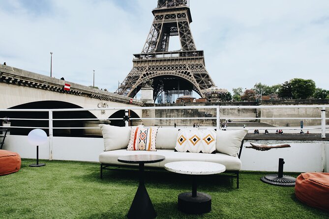 Paris Theo Boat Seine River Italian Trattoria Style Dinner Cruise - Notre Dame and Alexander III Bridge after dark