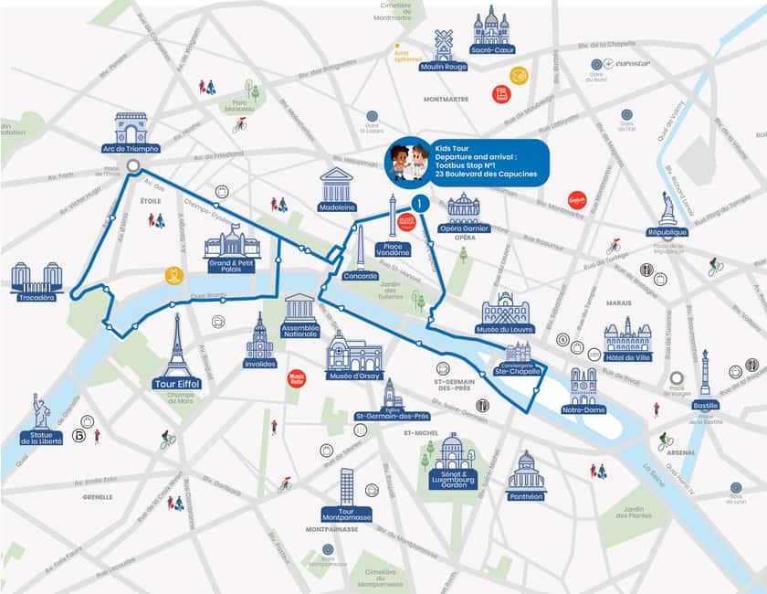 Paris: Tootbus Kids Bus Tour Experience - A family tour that keeps Paris moving
