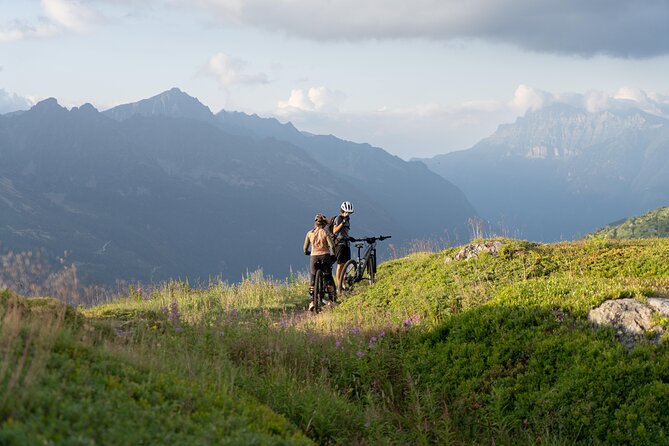 Point of view on the glaciers of Chamonix by electric mountain bike - Argentière and the northern valley