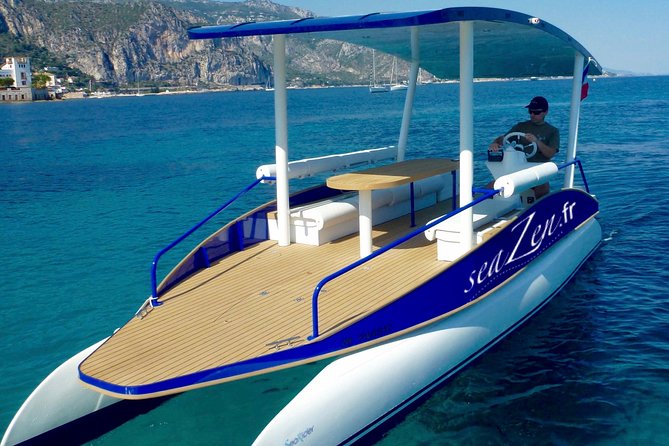 Private Sunset Tour in Solar Boat near Nice and Monaco - Plage des Fourmis and the curve of the bay
