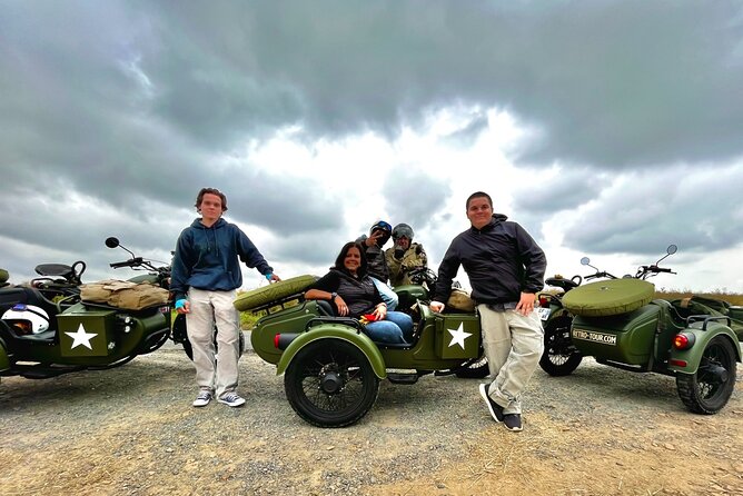 Private vintage sidecar tour of the D-Day Landing Beaches - Setting off from Bayeux with the right gear